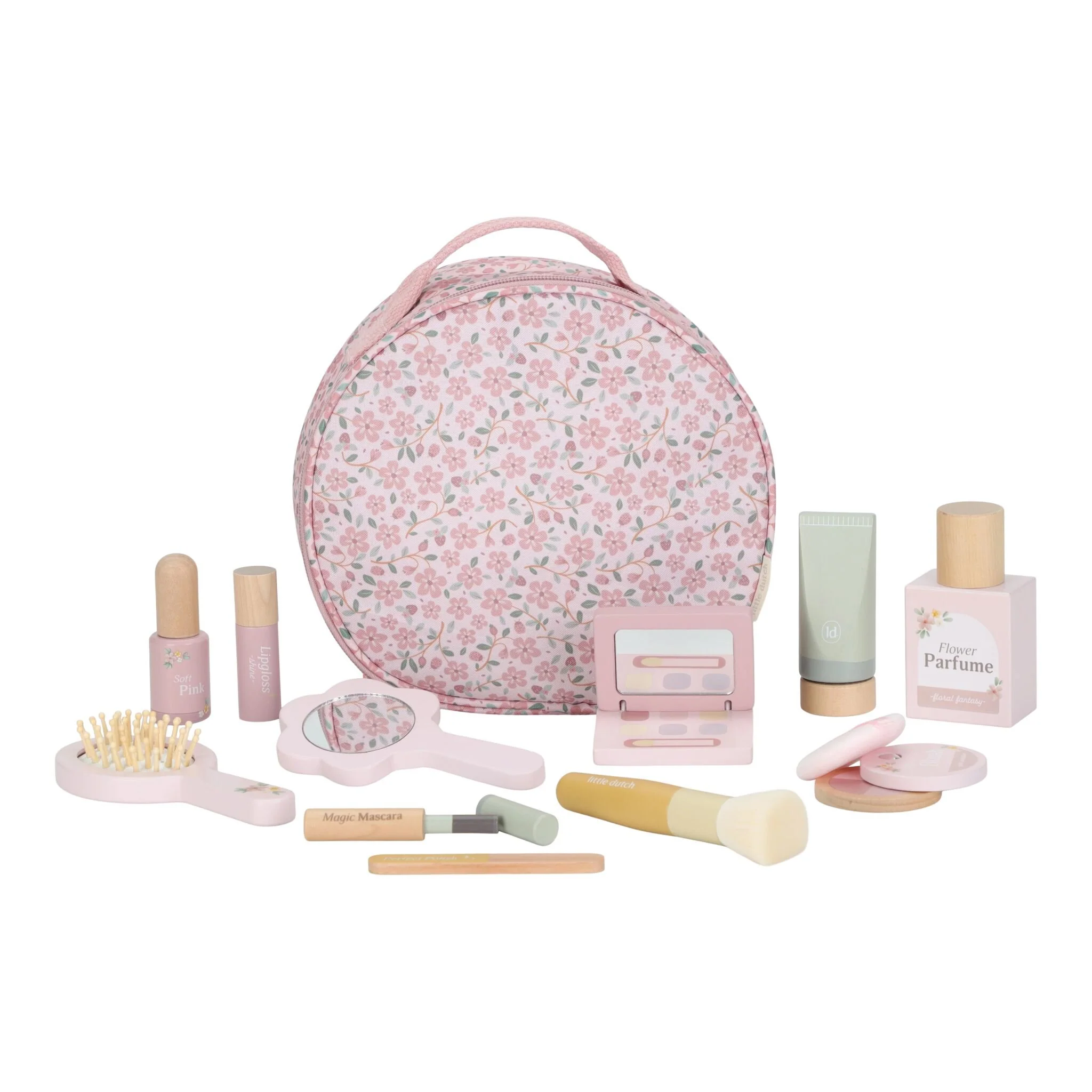 mala-de-maquilhagem-flores-rosa-little-dutch