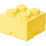caixa lego encaixe amarelo claro 4 pins
