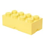 caixa lego encaixe amarelo claro 8 pins