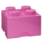 caixa lego encaixe rosa 4 pins