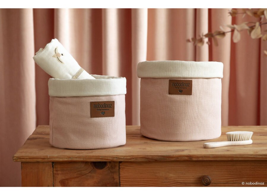 cesto pink nobodinoz-tango-basket-bloom-pink-
