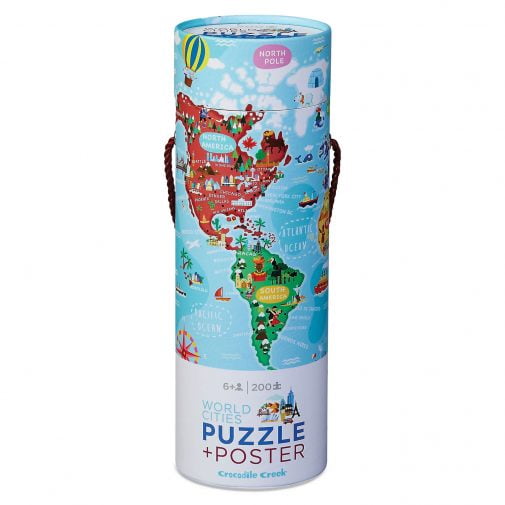 sigToys-puzzle + poster em tubo 200 peças-cidade do mundo