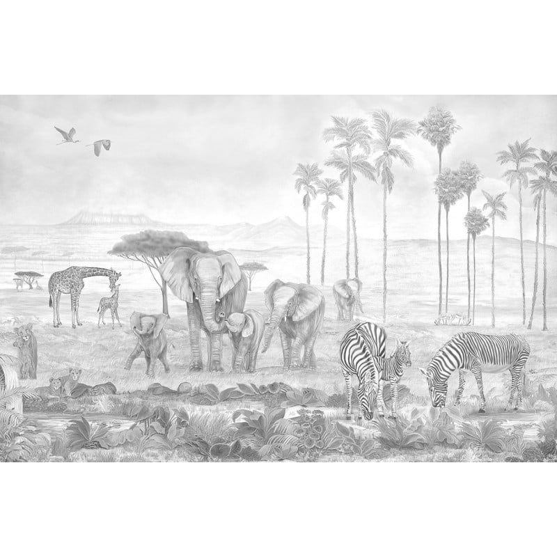 kara-aventura-mural-kenya-papel-de-parede-graphite kara-aventura-mural-kenya-papel-de-parede-graphite