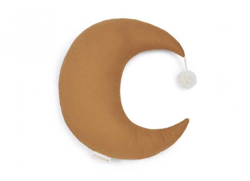 pierrot-moon-cushion-honeycomb-caramel-nobodinoz-1-8435574923677 almofada-lua-nobodinoz-