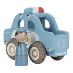 Carrinho de Madeira de Polícia, com boneca polícia, da Little Dutch