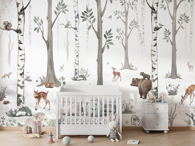 Kikki-belle-mural-de-parede-floresta-branca-