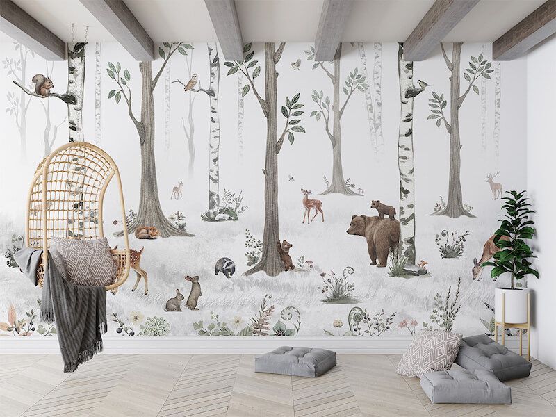 Kikki-belle-mural-de-parede-floresta-branca-