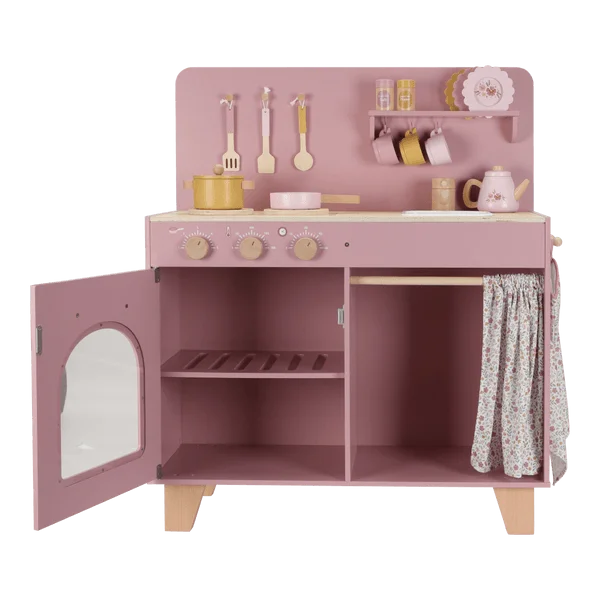 Cozinha de Brincar de Madeira Cor-de-Rosa da Little Dutch